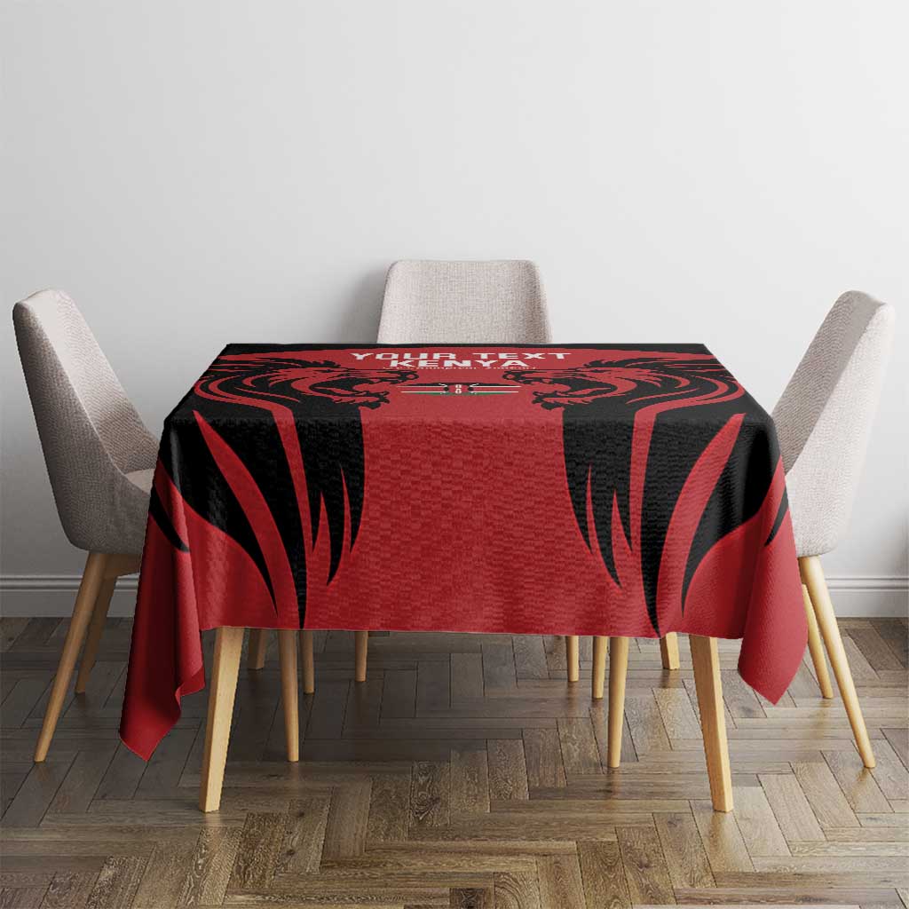 Custom Kenya Rugby Tablecloth 2024 Go Champions Simbas - Red - Wonder Print Shop