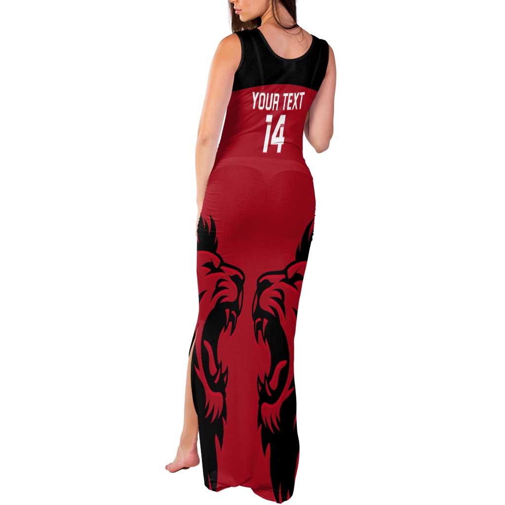 Custom Kenya Rugby Tank Maxi Dress 2024 Go Champions Simbas - Red - Wonder Print Shop