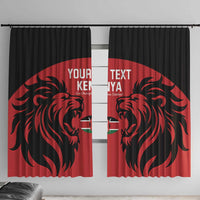 Custom Kenya Rugby Window Curtain 2024 Go Champions Simbas - Red - Wonder Print Shop