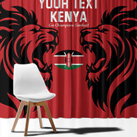Custom Kenya Rugby Window Curtain 2024 Go Champions Simbas - Red - Wonder Print Shop