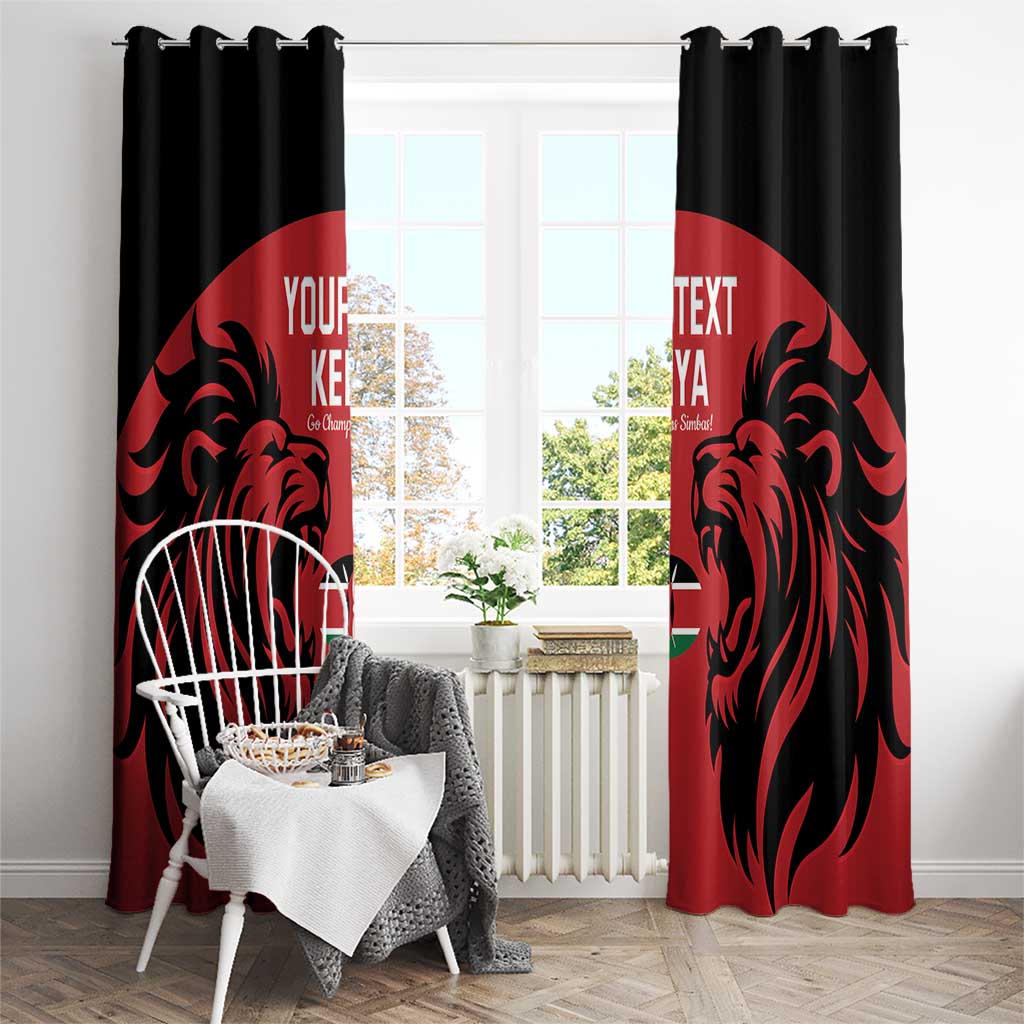 Custom Kenya Rugby Window Curtain 2024 Go Champions Simbas - Red - Wonder Print Shop