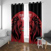 Custom Kenya Rugby Window Curtain 2024 Go Champions Simbas - Red - Wonder Print Shop