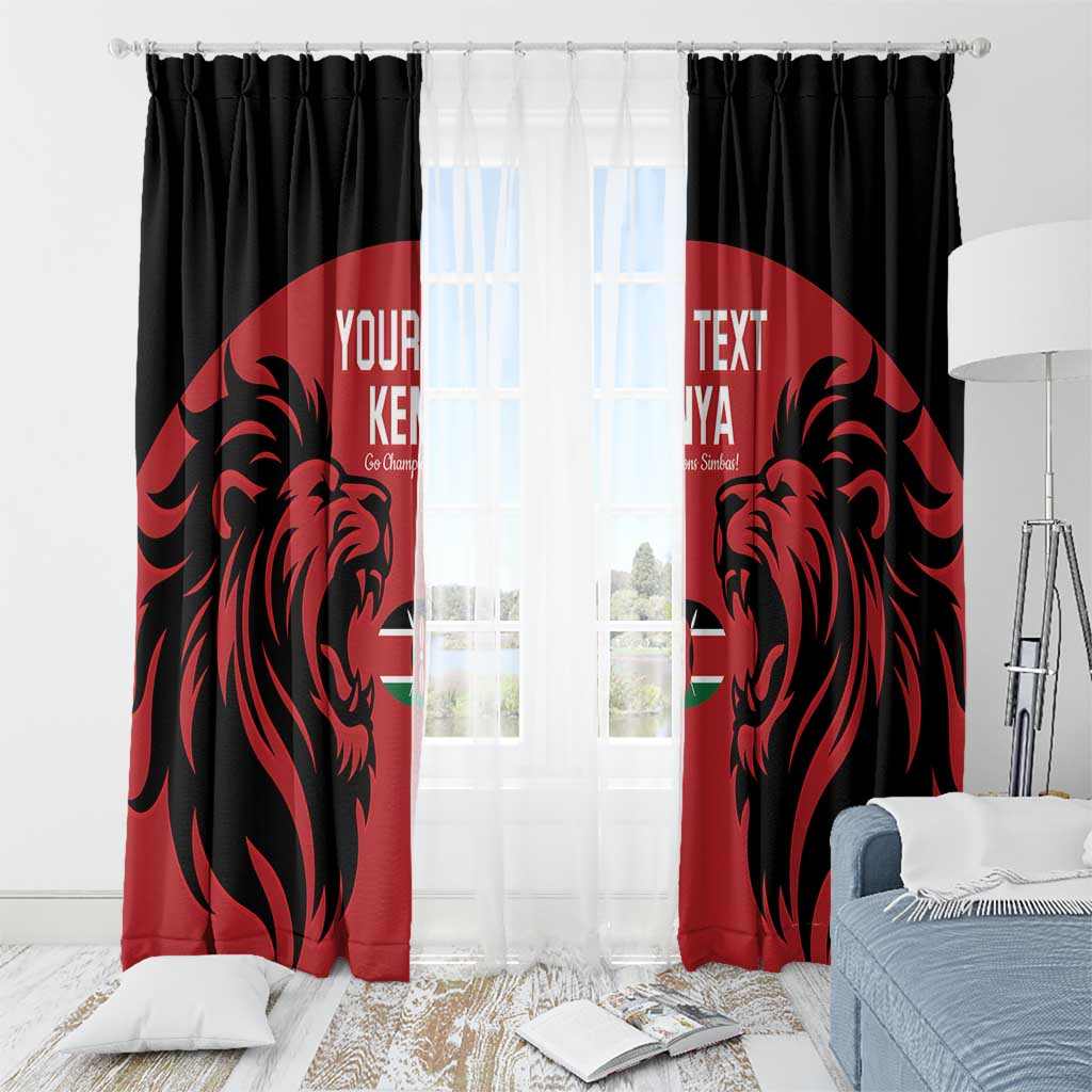 Custom Kenya Rugby Window Curtain 2024 Go Champions Simbas - Red - Wonder Print Shop
