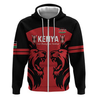 Custom Kenya Rugby Zip Hoodie 2024 Go Champions Simbas - Red - Wonder Print Shop
