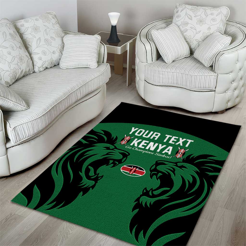 Custom Kenya Rugby Area Rug 2024 Go Champions Simbas - Green - Wonder Print Shop