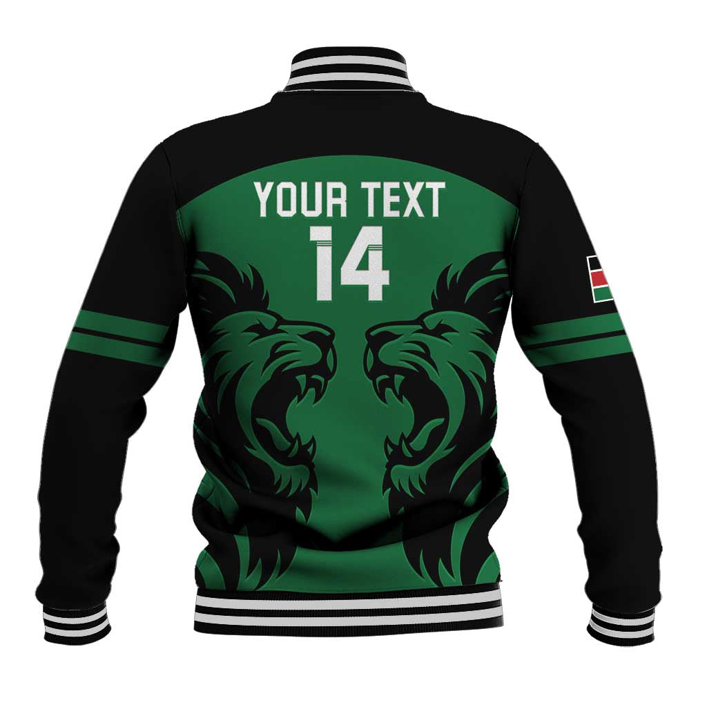 Custom Kenya Rugby Baseball Jacket 2024 Go Champions Simbas - Green - Wonder Print Shop