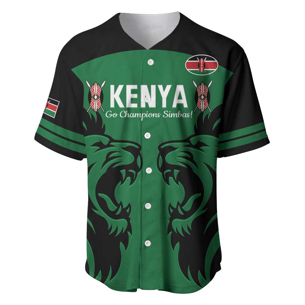 Custom Kenya Rugby Baseball Jersey 2024 Go Champions Simbas - Green - Wonder Print Shop