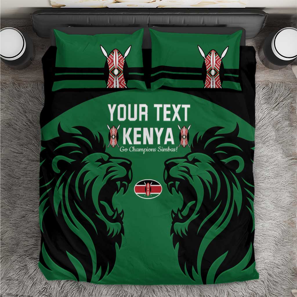 Custom Kenya Rugby Bedding Set 2024 Go Champions Simbas - Green - Wonder Print Shop