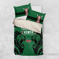 Custom Kenya Rugby Bedding Set 2024 Go Champions Simbas - Green - Wonder Print Shop