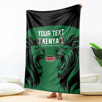 Custom Kenya Rugby Blanket 2024 Go Champions Simbas - Green