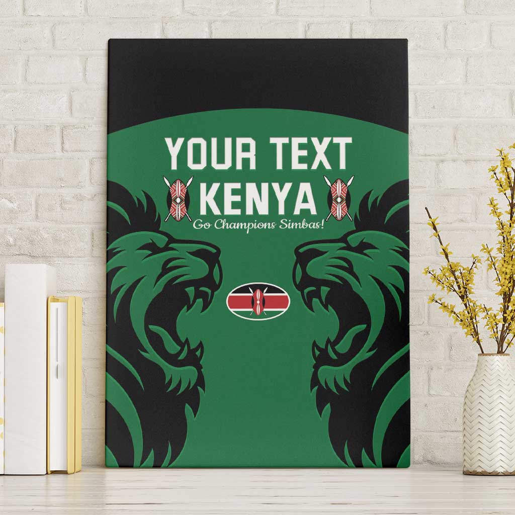 Custom Kenya Rugby Canvas Wall Art 2024 Go Champions Simbas - Green - Wonder Print Shop