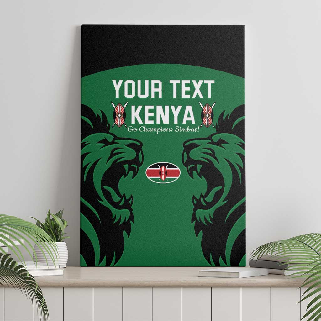 Custom Kenya Rugby Canvas Wall Art 2024 Go Champions Simbas - Green - Wonder Print Shop