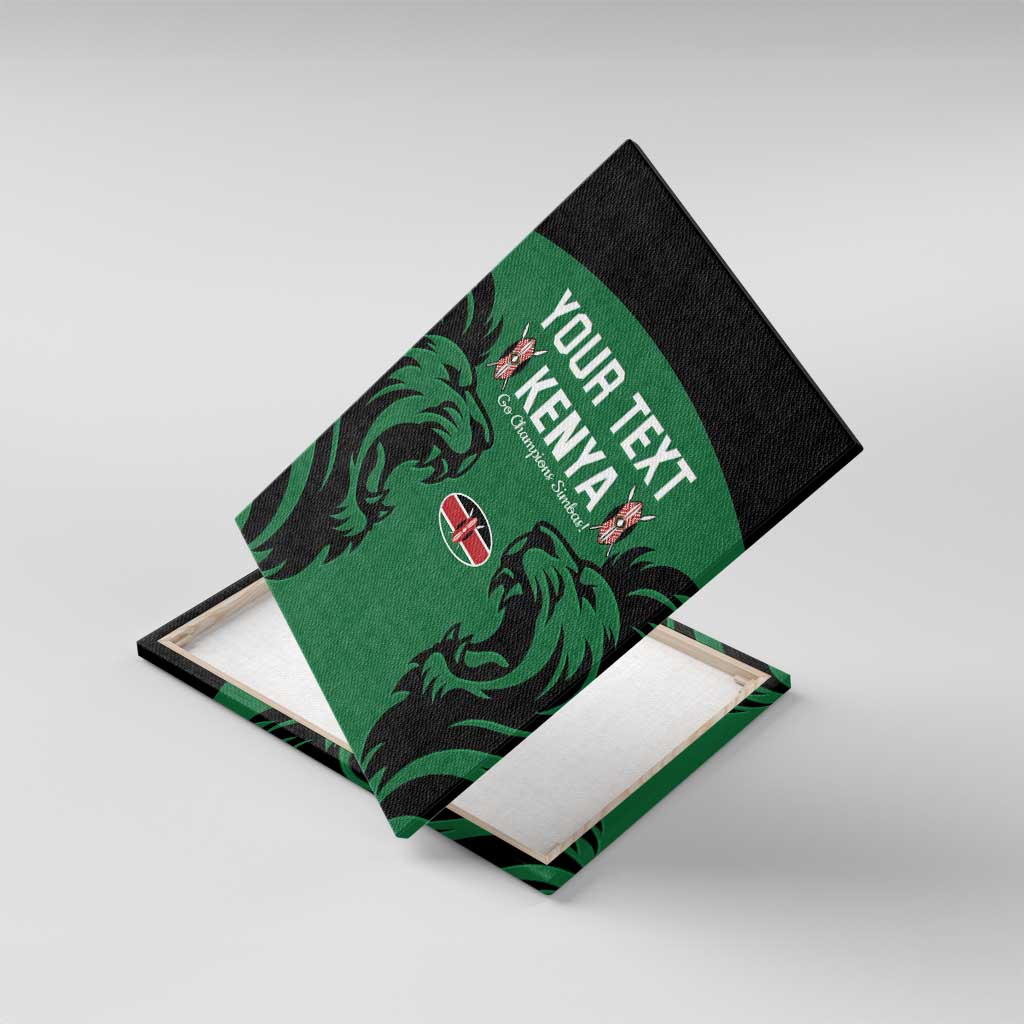 Custom Kenya Rugby Canvas Wall Art 2024 Go Champions Simbas - Green - Wonder Print Shop