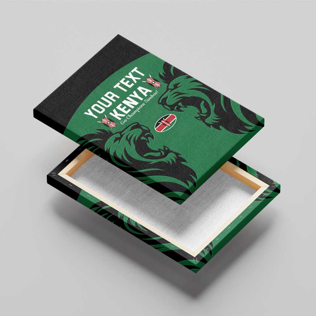 Custom Kenya Rugby Canvas Wall Art 2024 Go Champions Simbas - Green - Wonder Print Shop