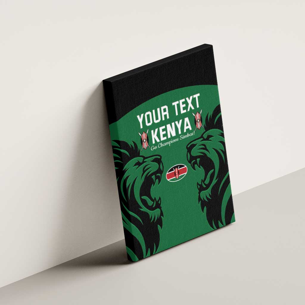Custom Kenya Rugby Canvas Wall Art 2024 Go Champions Simbas - Green - Wonder Print Shop