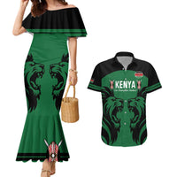 Custom Kenya Rugby Couples Matching Mermaid Dress and Hawaiian Shirt 2024 Go Champions Simbas - Green - Wonder Print Shop
