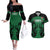 Custom Kenya Rugby Couples Matching Off The Shoulder Long Sleeve Dress and Hawaiian Shirt 2024 Go Champions Simbas - Green - Wonder Print Shop