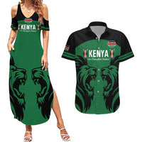 Custom Kenya Rugby Couples Matching Summer Maxi Dress and Hawaiian Shirt 2024 Go Champions Simbas - Green - Wonder Print Shop