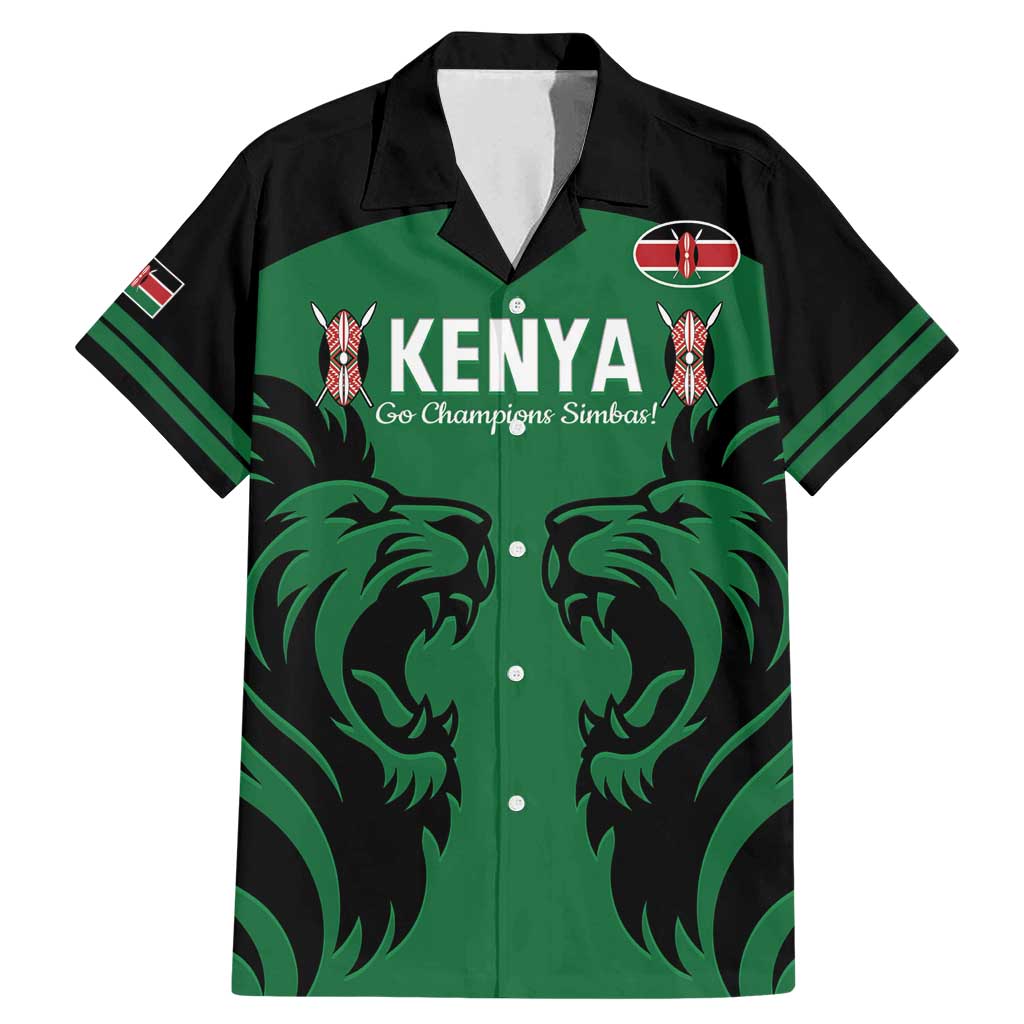 Custom Kenya Rugby Family Matching Mermaid Dress and Hawaiian Shirt 2024 Go Champions Simbas - Green - Wonder Print Shop