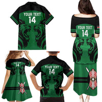 Custom Kenya Rugby Family Matching Puletasi and Hawaiian Shirt 2024 Go Champions Simbas - Green - Wonder Print Shop