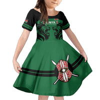 Custom Kenya Rugby Family Matching Short Sleeve Bodycon Dress and Hawaiian Shirt 2024 Go Champions Simbas - Green - Wonder Print Shop