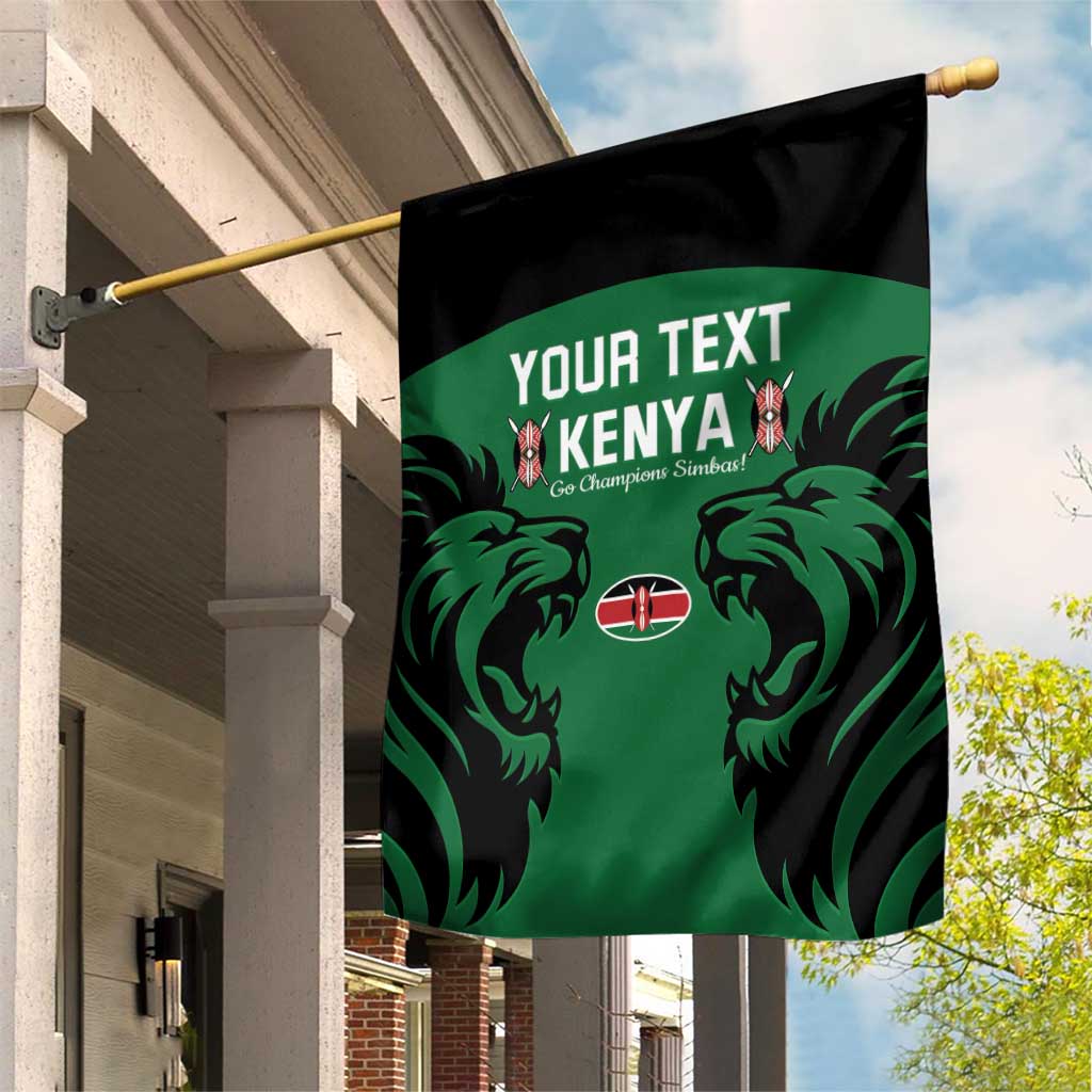 Custom Kenya Rugby Garden Flag 2024 Go Champions Simbas - Green - Wonder Print Shop