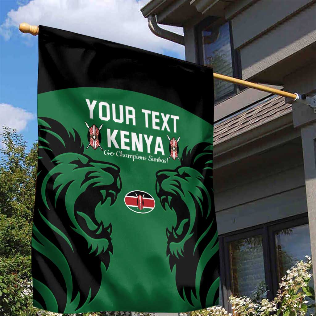 Custom Kenya Rugby Garden Flag 2024 Go Champions Simbas - Green - Wonder Print Shop