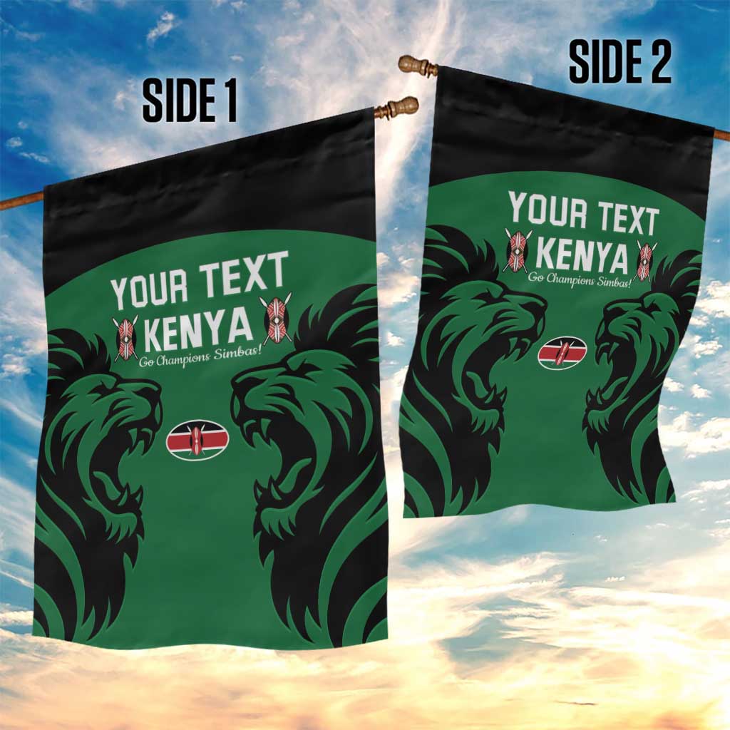 Custom Kenya Rugby Garden Flag 2024 Go Champions Simbas - Green - Wonder Print Shop