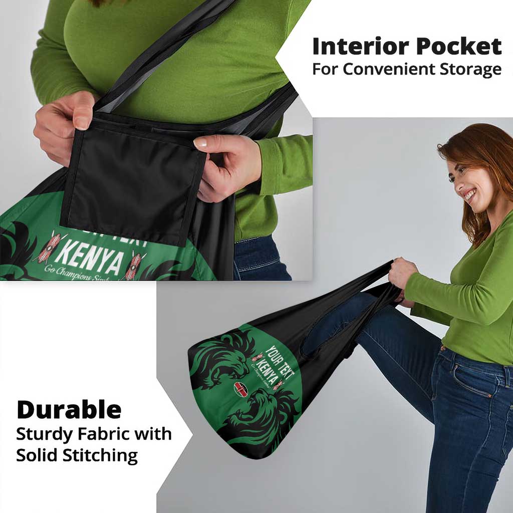 Custom Kenya Rugby Grocery Bag Go Champions Simbas - Green