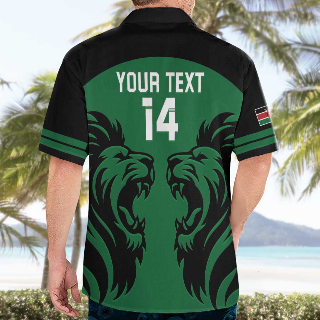 Custom Kenya Rugby Hawaiian Shirt 2024 Go Champions Simbas - Green - Wonder Print Shop