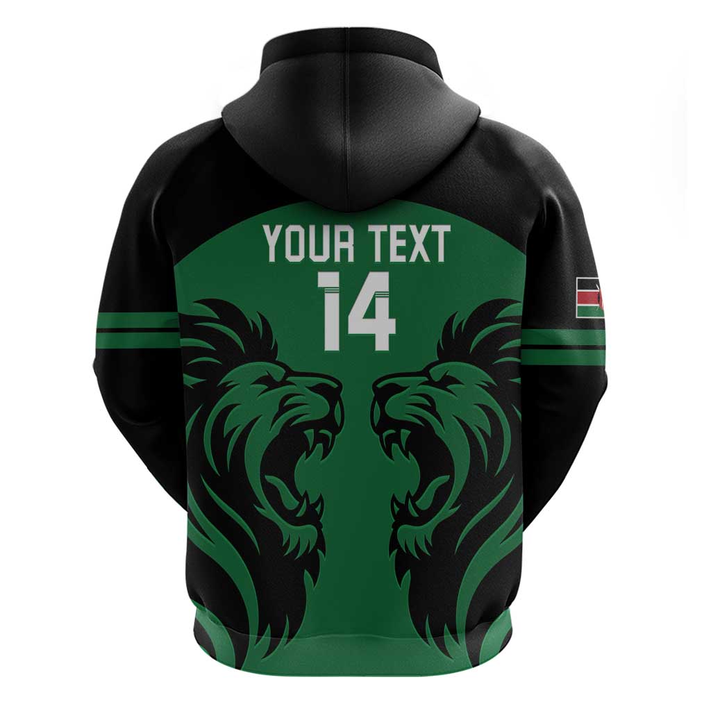 Custom Kenya Rugby Hoodie 2024 Go Champions Simbas - Green - Wonder Print Shop