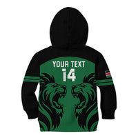 Custom Kenya Rugby Kid Hoodie 2024 Go Champions Simbas - Green - Wonder Print Shop