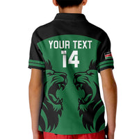 Custom Kenya Rugby Kid Polo Shirt 2024 Go Champions Simbas - Green - Wonder Print Shop