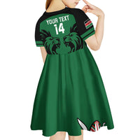 Custom Kenya Rugby Kid Short Sleeve Dress 2024 Go Champions Simbas - Green - Wonder Print Shop