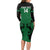 Custom Kenya Rugby Long Sleeve Bodycon Dress 2024 Go Champions Simbas - Green - Wonder Print Shop