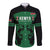Custom Kenya Rugby Long Sleeve Button Shirt 2024 Go Champions Simbas - Green - Wonder Print Shop