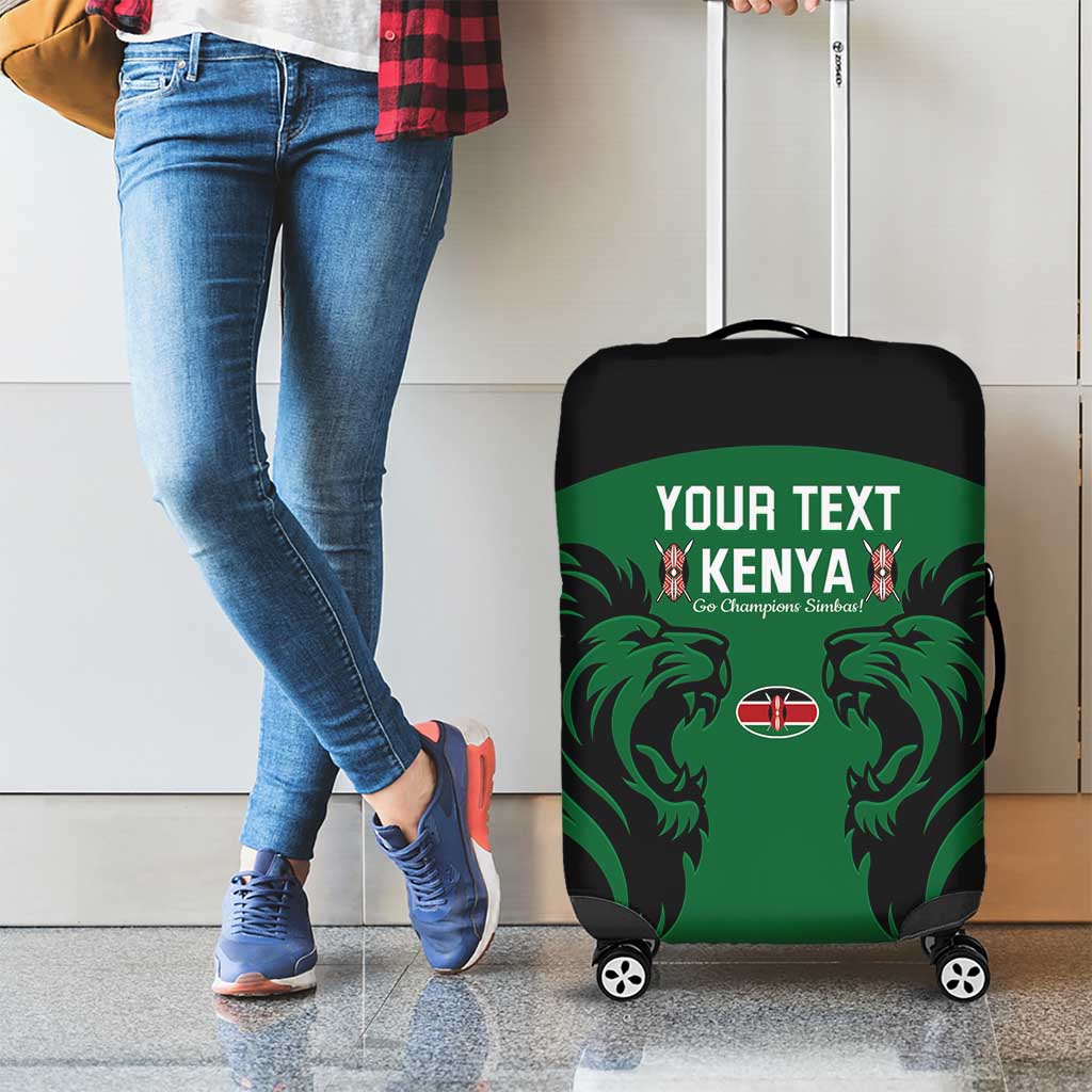 Custom Kenya Rugby Luggage Cover 2024 Go Champions Simbas - Green - Wonder Print Shop