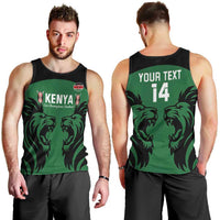 Custom Kenya Rugby Men Tank Top 2024 Go Champions Simbas - Green - Wonder Print Shop