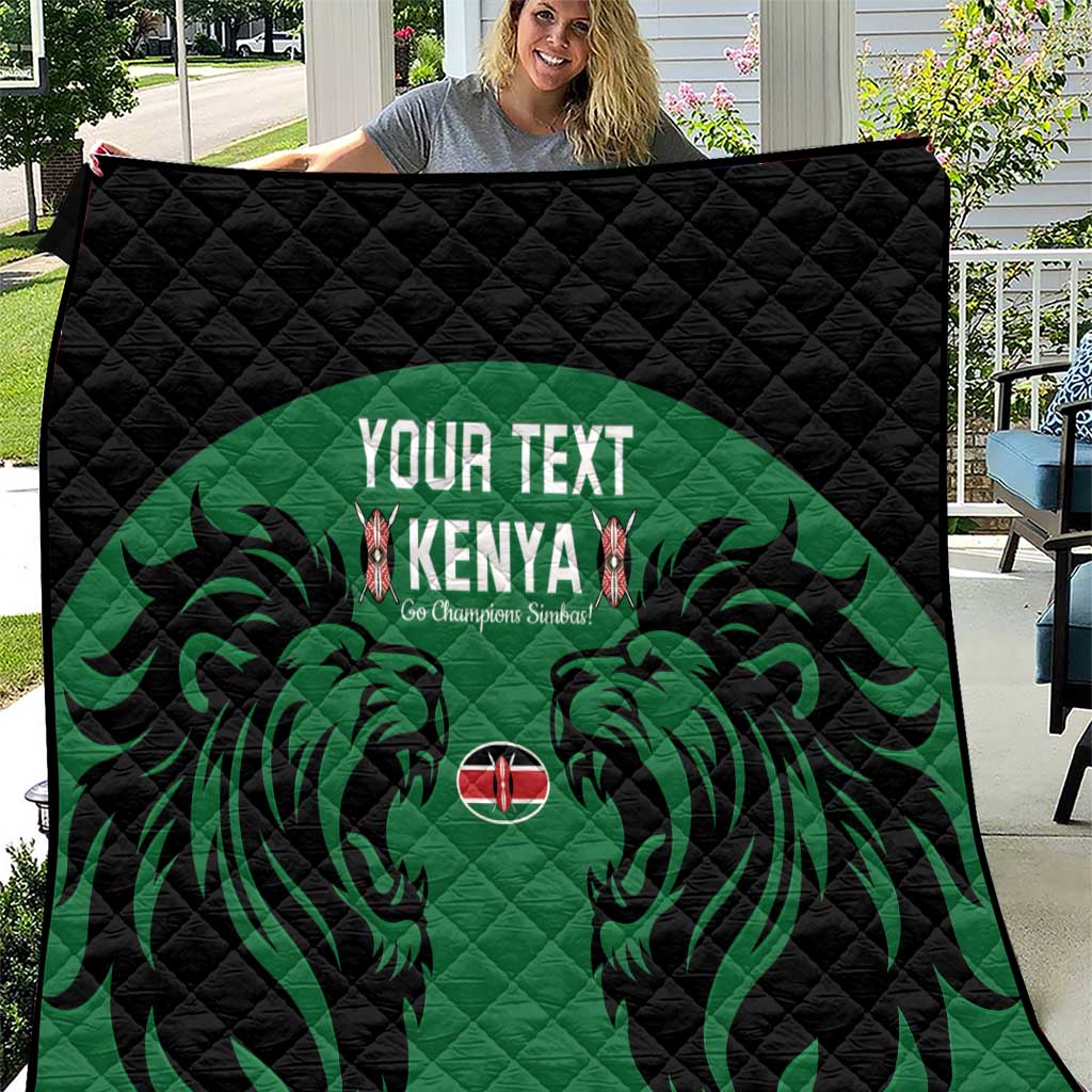 Custom Kenya Rugby Quilt 2024 Go Champions Simbas - Green - Wonder Print Shop