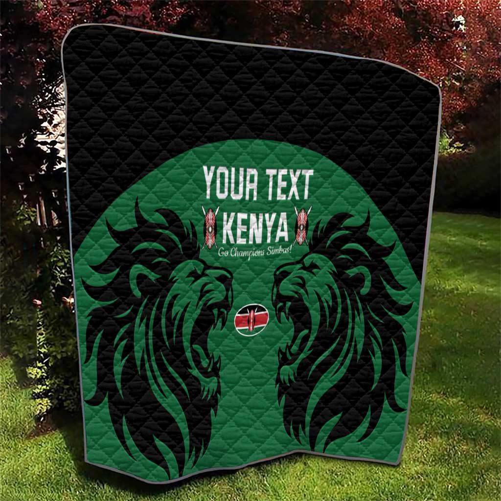 Custom Kenya Rugby Quilt 2024 Go Champions Simbas - Green - Wonder Print Shop