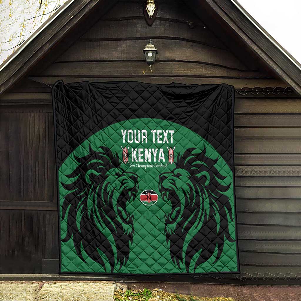 Custom Kenya Rugby Quilt 2024 Go Champions Simbas - Green - Wonder Print Shop