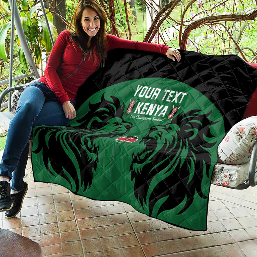 Custom Kenya Rugby Quilt 2024 Go Champions Simbas - Green - Wonder Print Shop