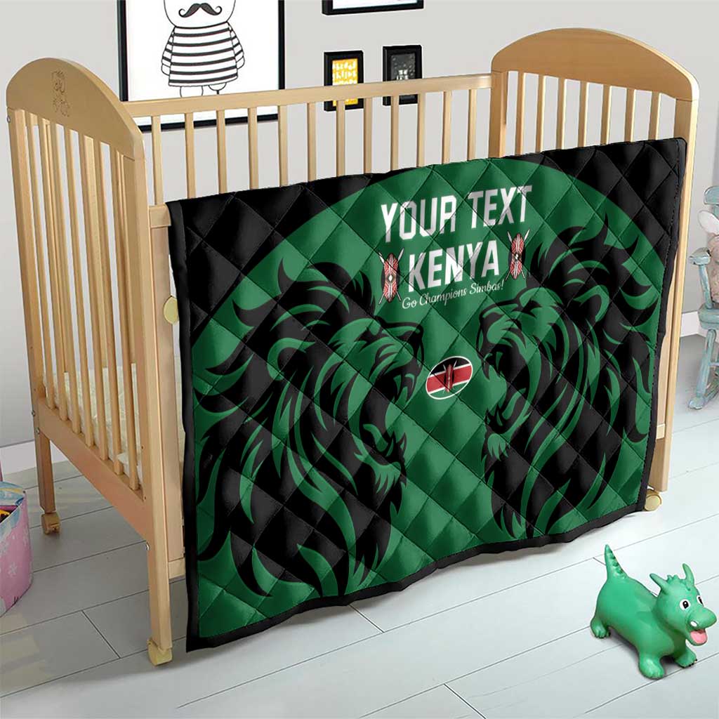 Custom Kenya Rugby Quilt 2024 Go Champions Simbas - Green - Wonder Print Shop