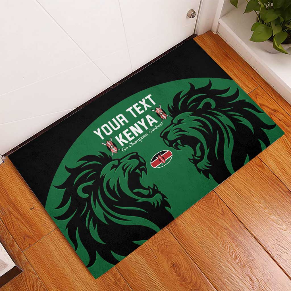 Custom Kenya Rugby Rubber Doormat 2024 Go Champions Simbas - Green - Wonder Print Shop