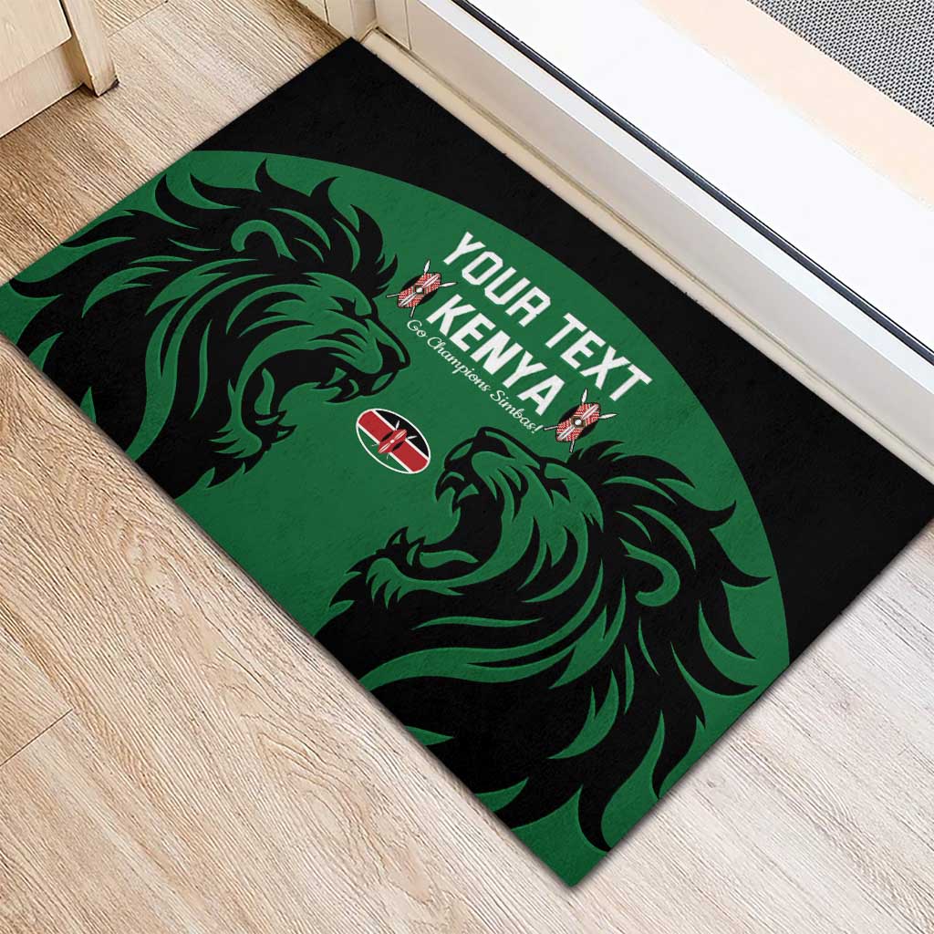 Custom Kenya Rugby Rubber Doormat 2024 Go Champions Simbas - Green - Wonder Print Shop
