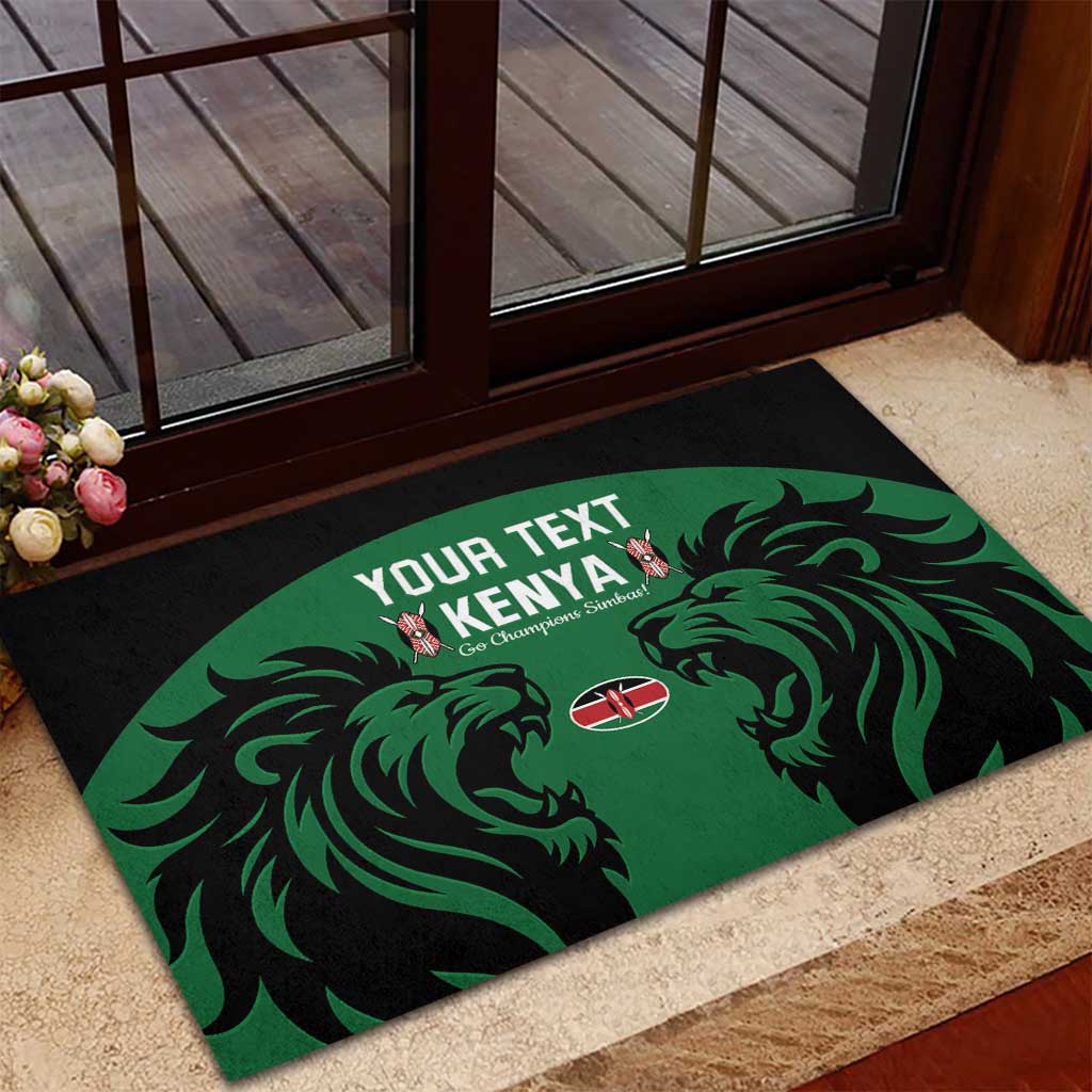 Custom Kenya Rugby Rubber Doormat 2024 Go Champions Simbas - Green - Wonder Print Shop