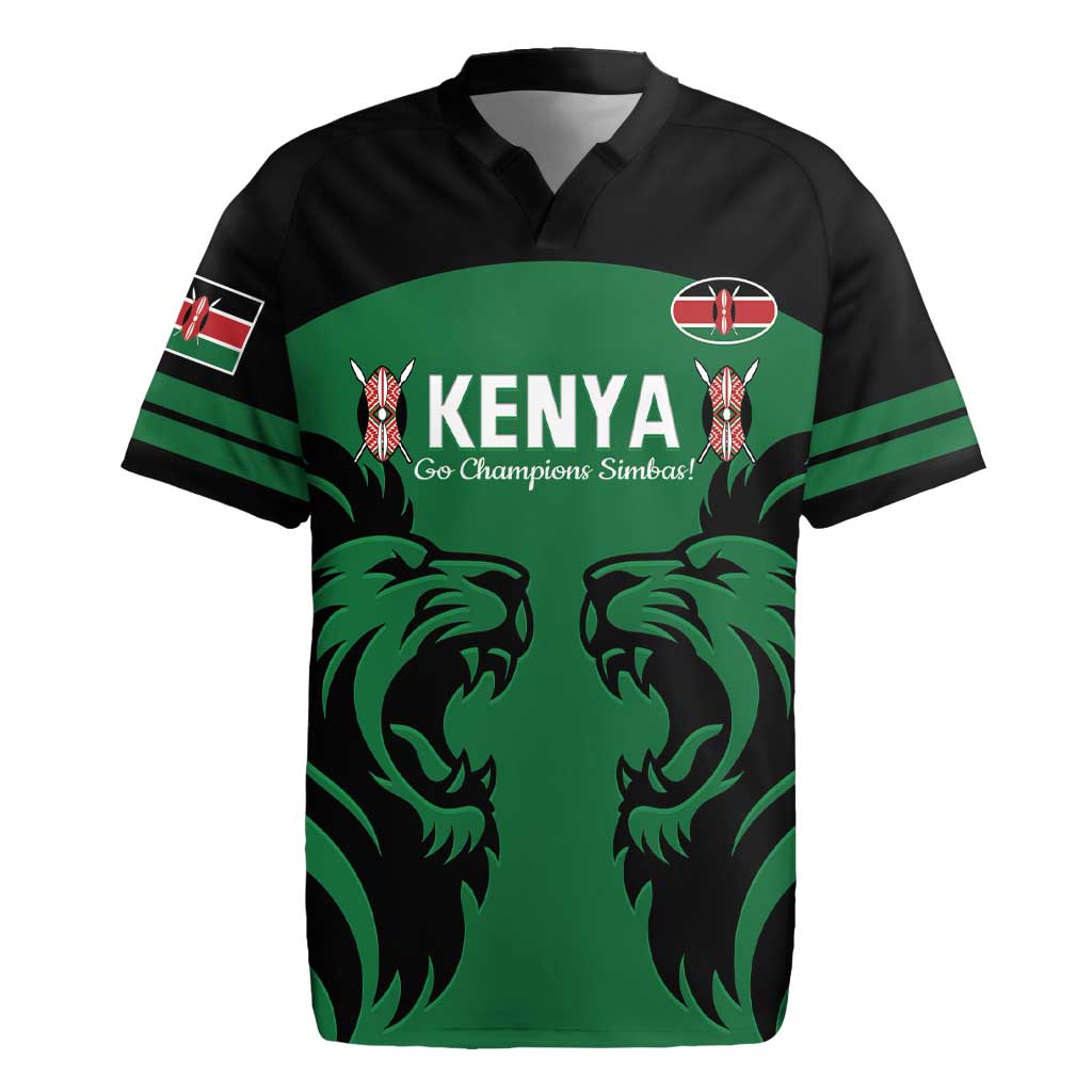 Custom Kenya Rugby Rugby Jersey 2024 Go Champions Simbas - Green - Wonder Print Shop