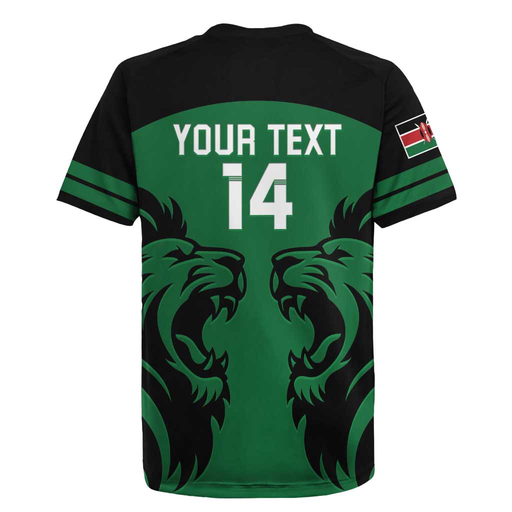 Custom Kenya Rugby Rugby Jersey 2024 Go Champions Simbas - Green - Wonder Print Shop