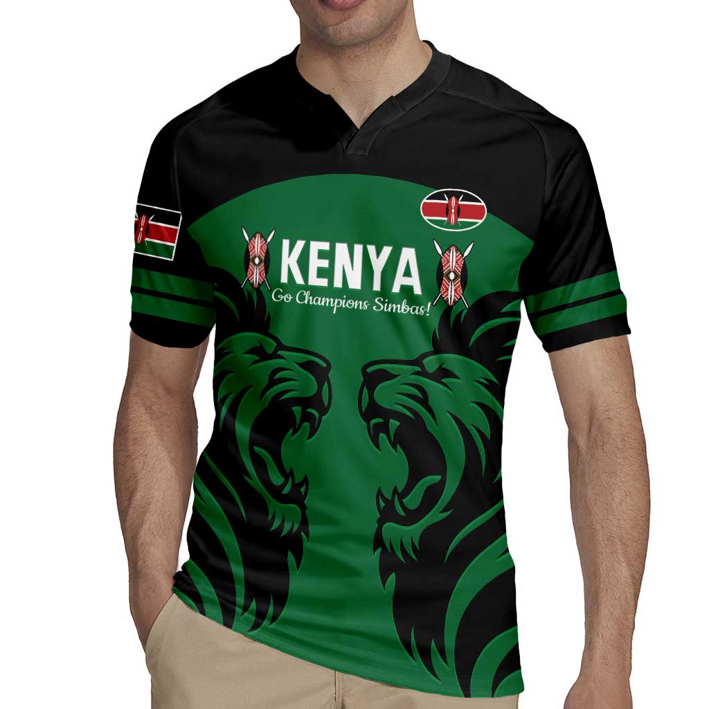 Custom Kenya Rugby Rugby Jersey 2024 Go Champions Simbas - Green - Wonder Print Shop