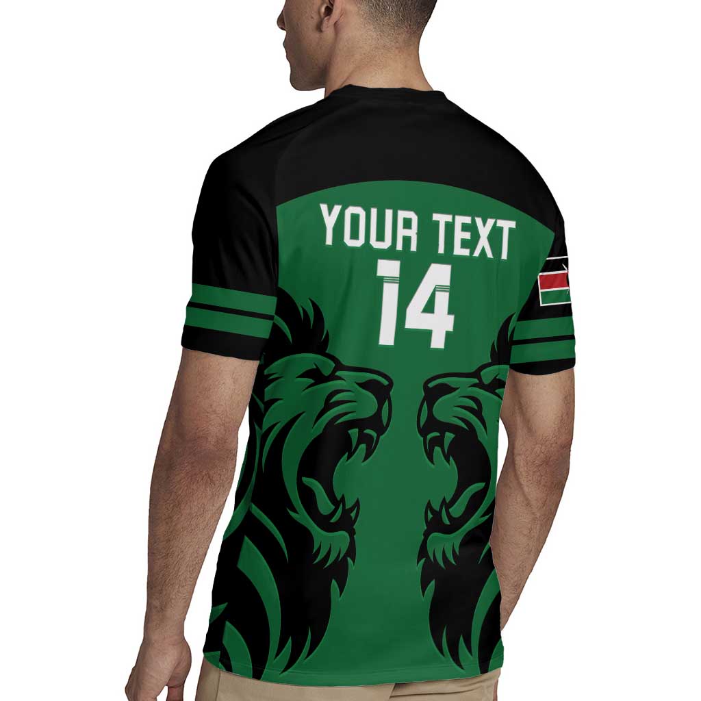 Custom Kenya Rugby Rugby Jersey 2024 Go Champions Simbas - Green - Wonder Print Shop